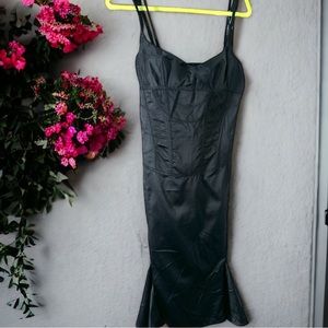 SHOWSTOPPER Just Cavalli Bustier Corset black dress SZ 40 made in Italy